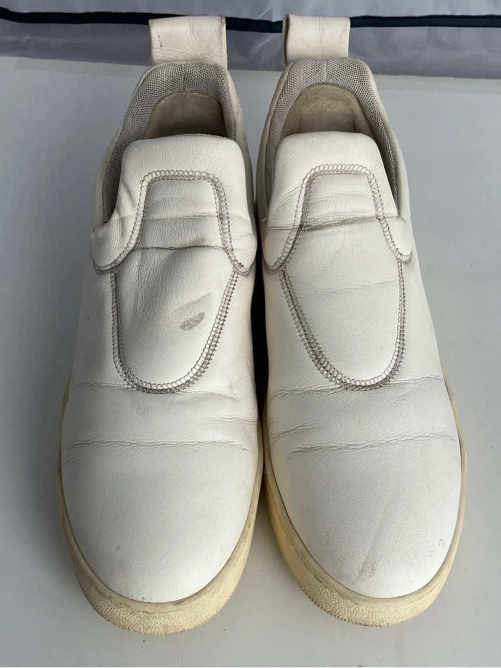 Celine Phoebe Philo Era White Leather Slip-On Platform Sneakers Shoes EU 38 - Picture 2 of 16